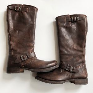 || FRYE || Brown leather engineer Boots